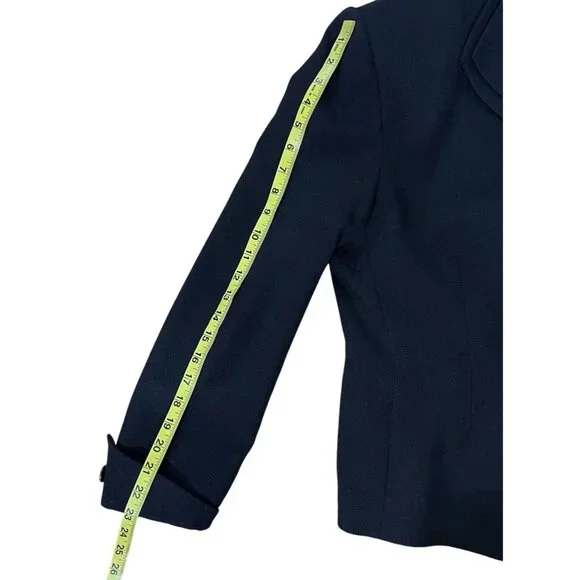 Valerie Stevens Women Wool Blazer Jacket Size 10 Black Buttons - Picture 10 of 10